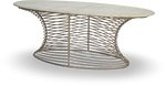 Twisted Metal and Stone Coffee Table
