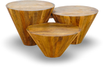 Brown Cone Coffee Table Set