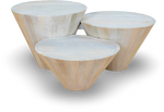 Brown Cone Coffee Table Set