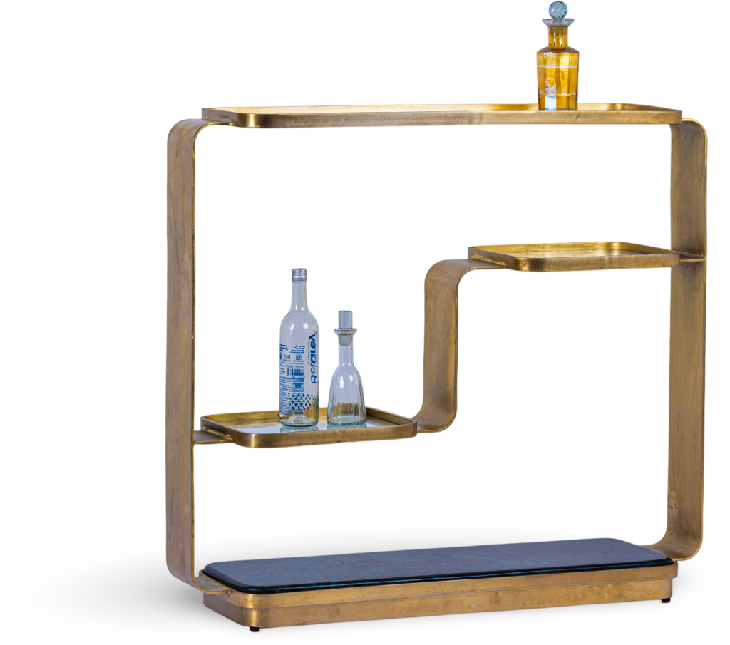 Modern Gold Bar Shelf