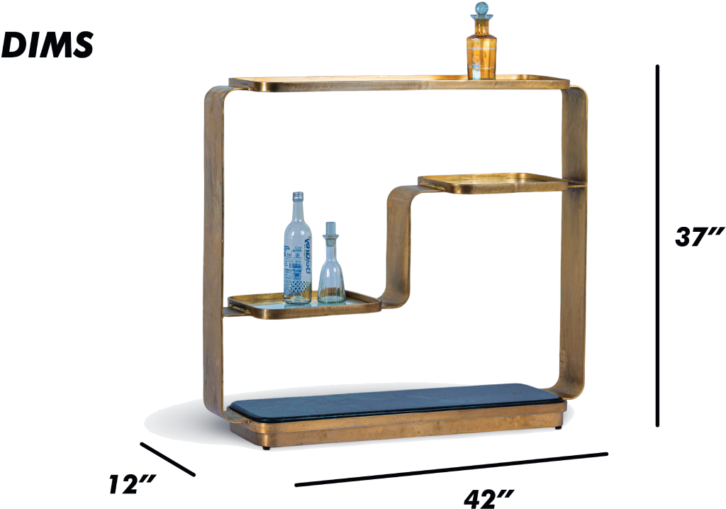 Modern Gold Bar Shelf
