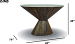 Natural Wood Sculptural Console Table