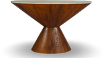 Natural Wood Sculptural Console Table