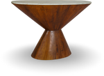 Natural Wood Sculptural Console Table