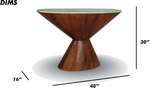 Natural Wood Sculptural Console Table