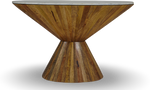 Natural Wood Sculptural Console Table