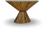 Natural Wood Sculptural Console Table