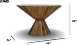 Natural Wood Sculptural Console Table