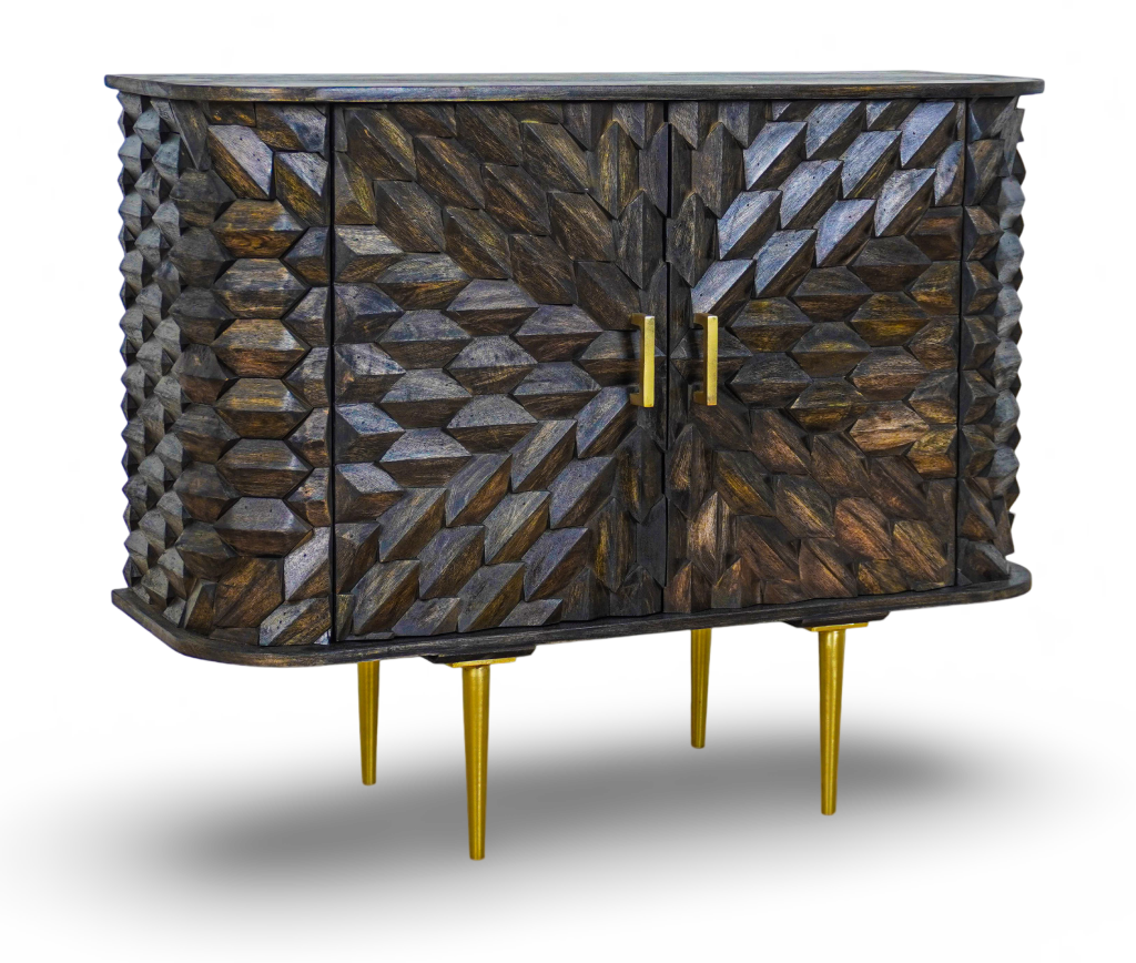 Grey Chevron Bar Console
