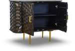 Grey Chevron Bar Console