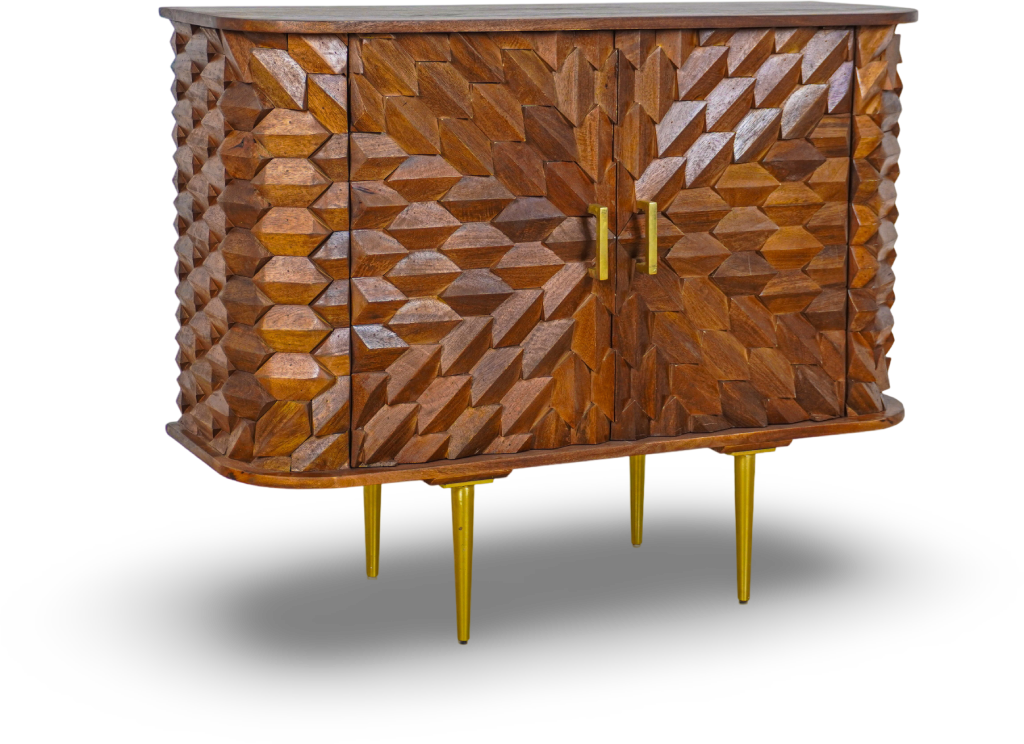 Grey Chevron Bar Console