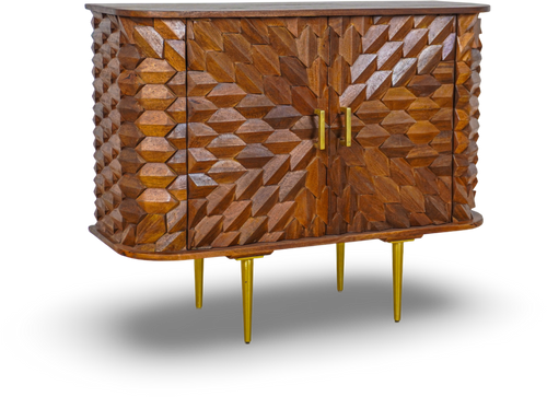 Grey Chevron Bar Console