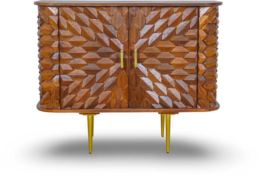 Grey Chevron Bar Console