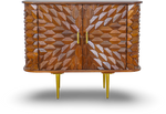 Grey Chevron Bar Console