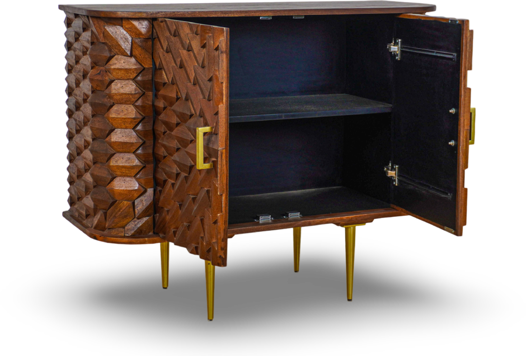 Grey Chevron Bar Console