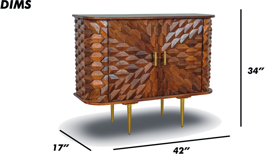 Grey Chevron Bar Console