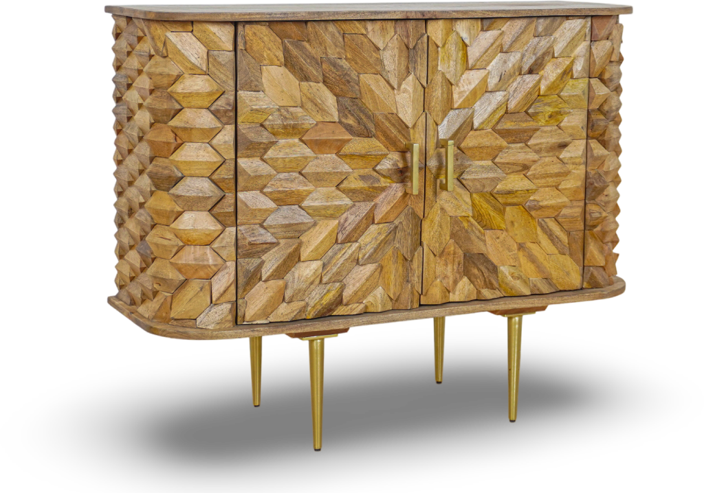 Grey Chevron Bar Console