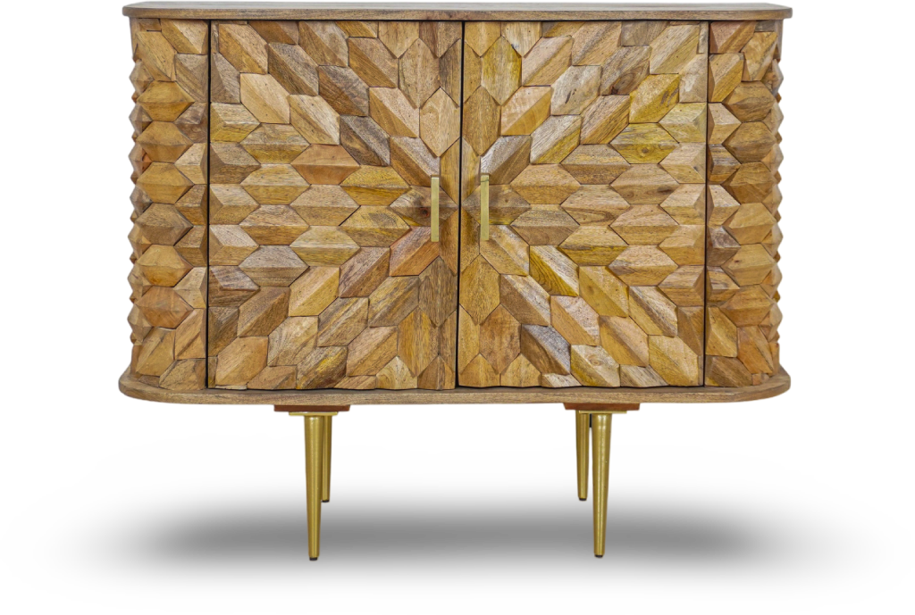 Grey Chevron Bar Console