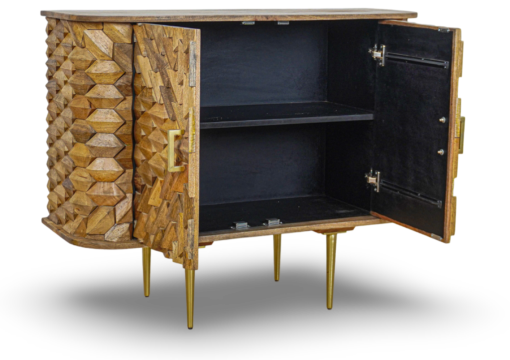 Grey Chevron Bar Console