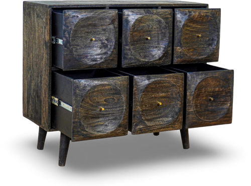 Six-Drawer Dresser (Grey Brush Finish)