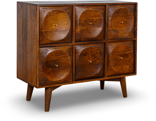 Six-Drawer Dresser (Grey Brush Finish)
