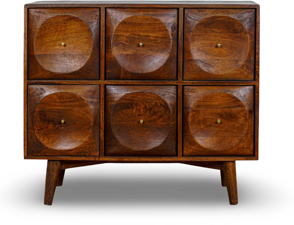 Six-Drawer Dresser (Grey Brush Finish)