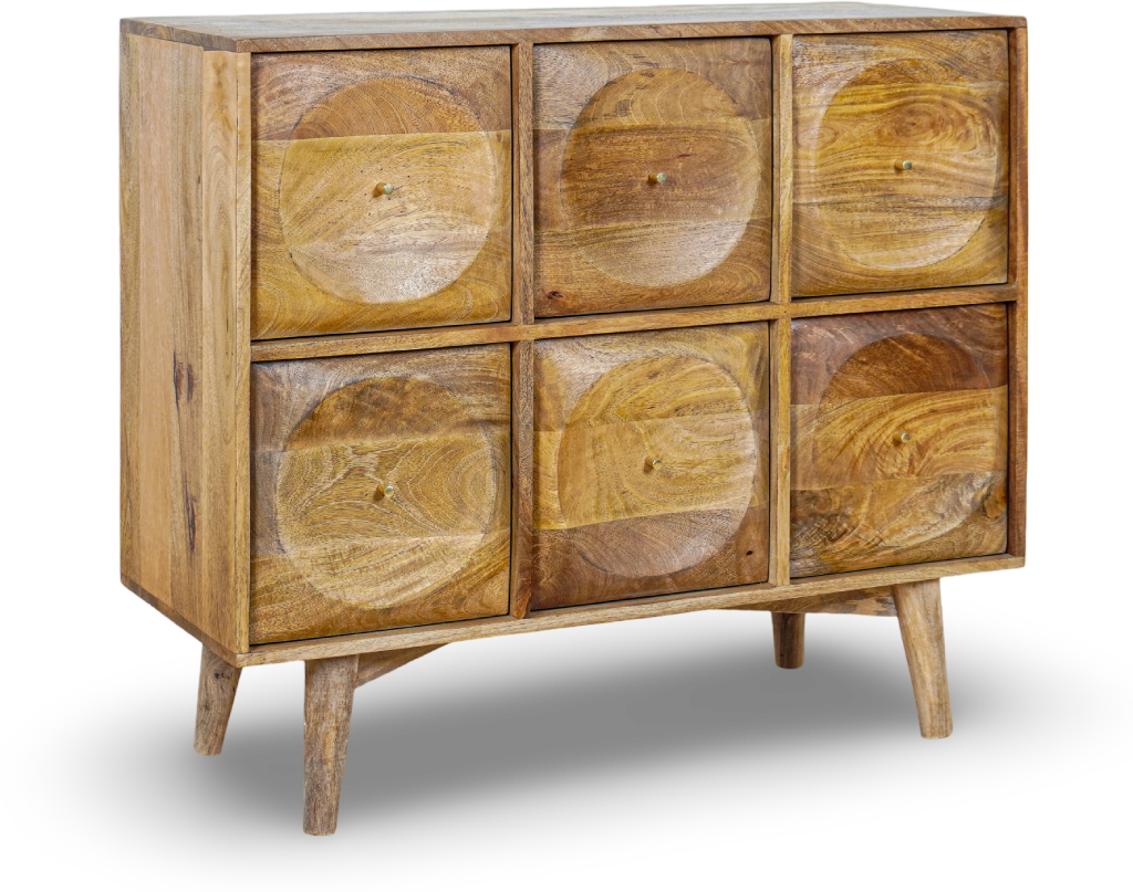 Six-Drawer Dresser (Grey Brush Finish)