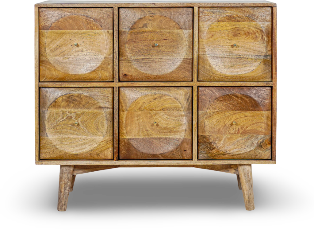 Six-Drawer Dresser (Grey Brush Finish)