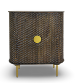 Textured Copper Bar Cabinet