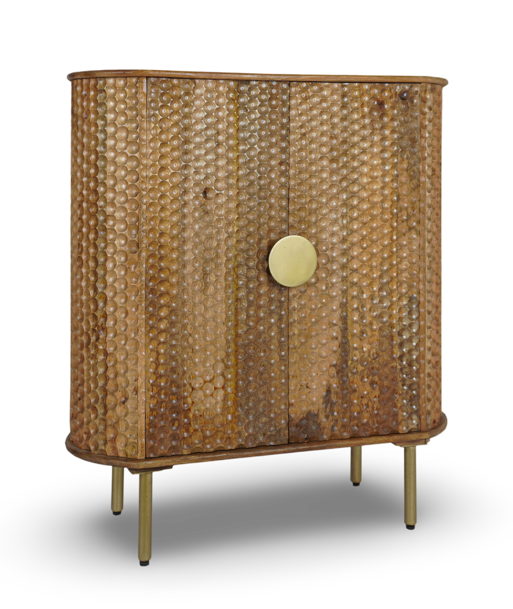 Natural Textured Copper Bar Cabinet