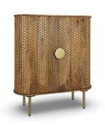 Textured Copper Bar Cabinet