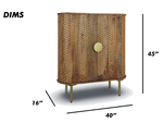 Textured Copper Bar Cabinet