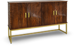 Brushed Grey  Textured Console Sideboard