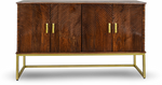 Brushed Grey  Textured Console Sideboard