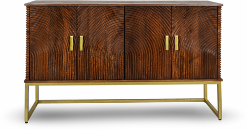 Brushed Grey  Textured Console Sideboard