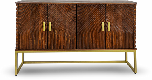 Brushed Grey  Textured Console Sideboard