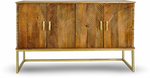 Brushed Grey  Textured Console Sideboard