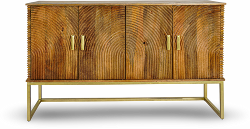 Brushed Grey  Textured Console Sideboard