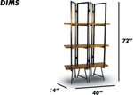 Geometric Metal and Wood Bookshelf