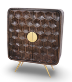 Geometric Honeycomb Bar Cabinet