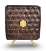 Geometric Honeycomb Bar Cabinet