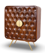 Geometric Honeycomb Bar Cabinet