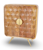 Geometric Honeycomb Bar Cabinet
