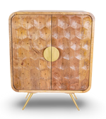 Geometric Honeycomb Bar Cabinet