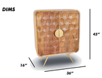Geometric Honeycomb Bar Cabinet