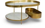 Gold Oval Coffee Table