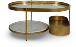 Gold Oval Coffee Table