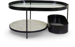 Gold Oval Coffee Table