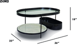 Gold Oval Coffee Table