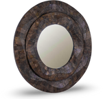 Handcrafted Concave Wooden Frame Mirror